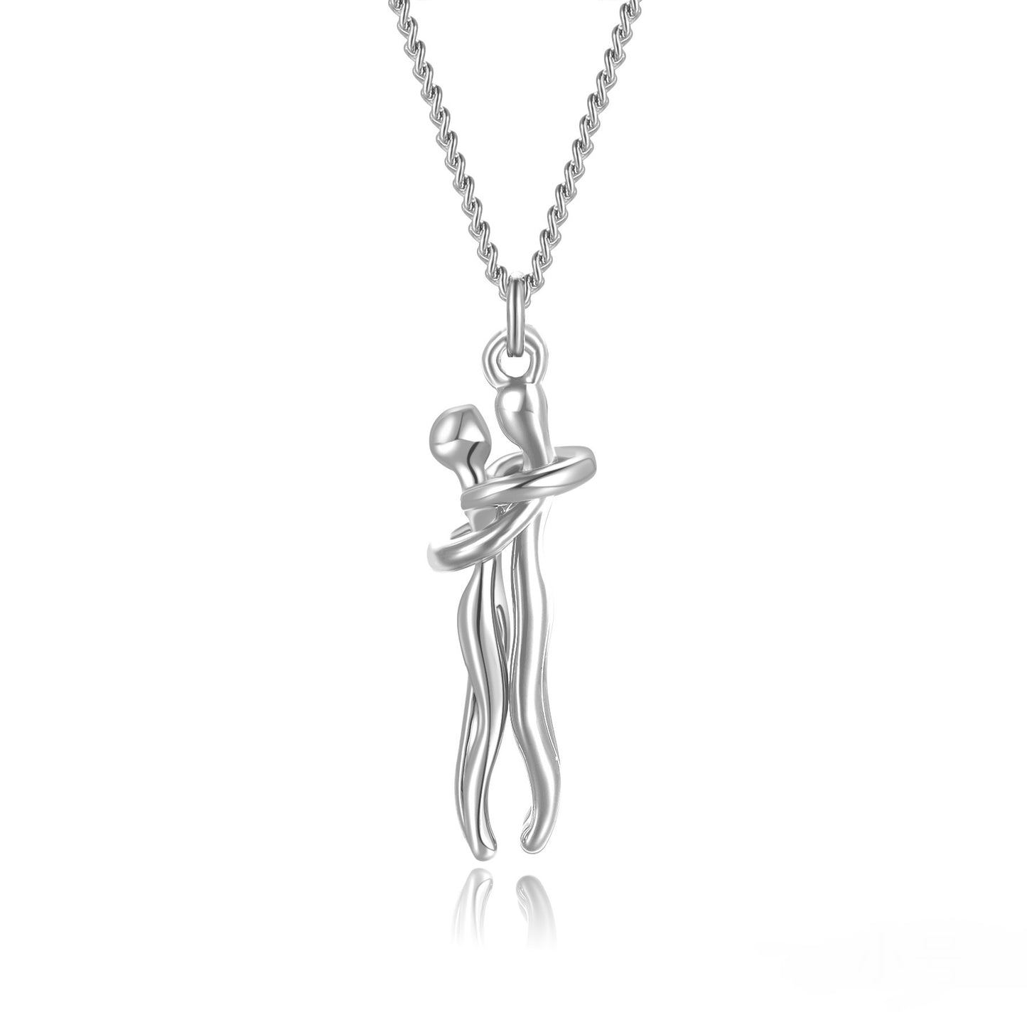 Collier avec pendentif en forme de cœur pour couple, idéal pour un anniversaire, la Saint-Valentin, style punk ou streetwear