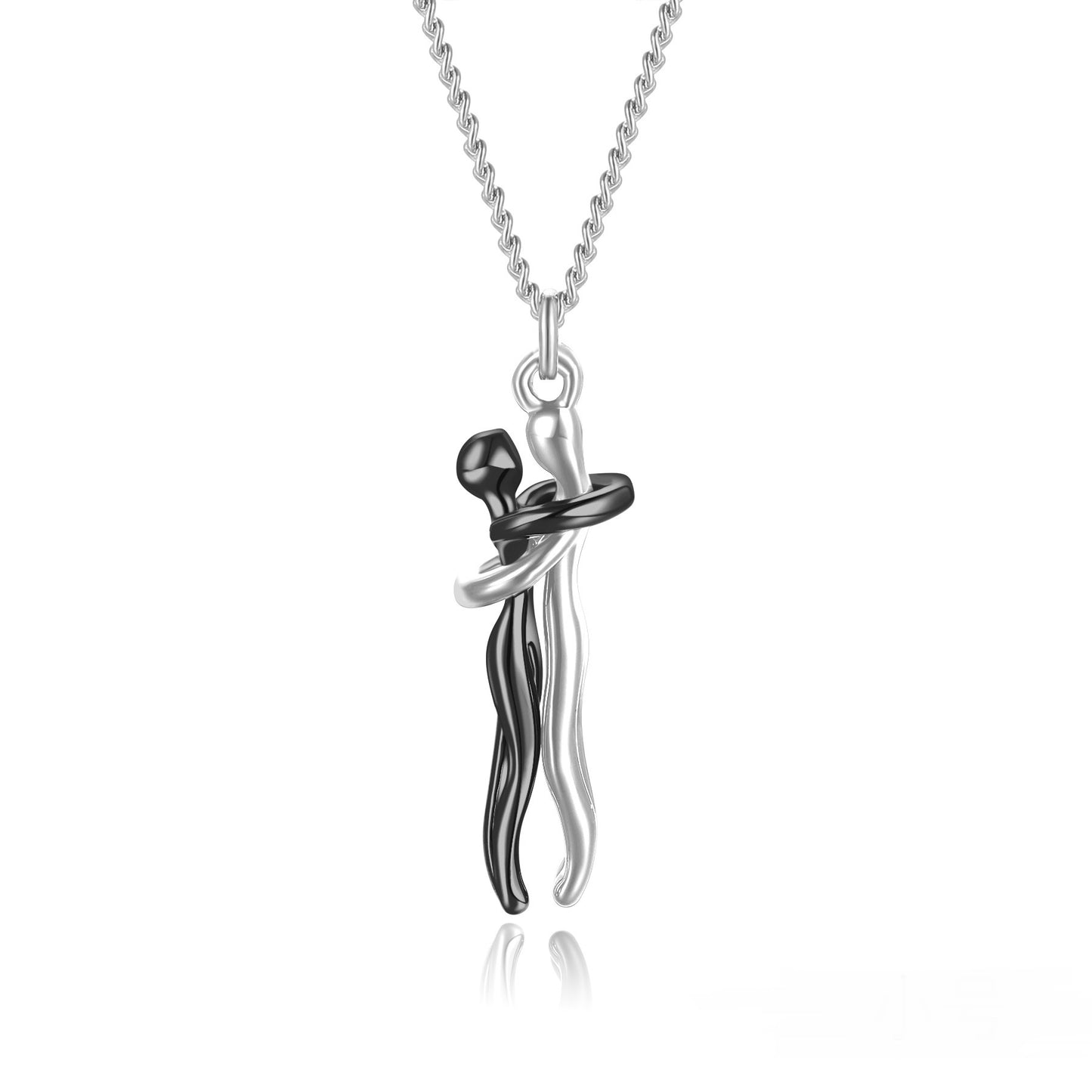 Collier avec pendentif en forme de cœur pour couple, idéal pour un anniversaire, la Saint-Valentin, style punk ou streetwear