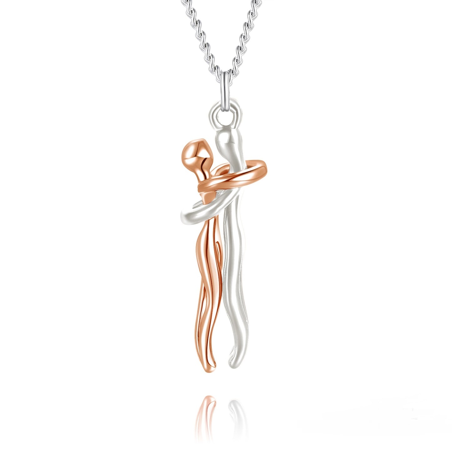 Collier avec pendentif en forme de cœur pour couple, idéal pour un anniversaire, la Saint-Valentin, style punk ou streetwear