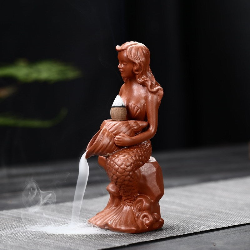 Home Incense Ornaments Conch Mermaid