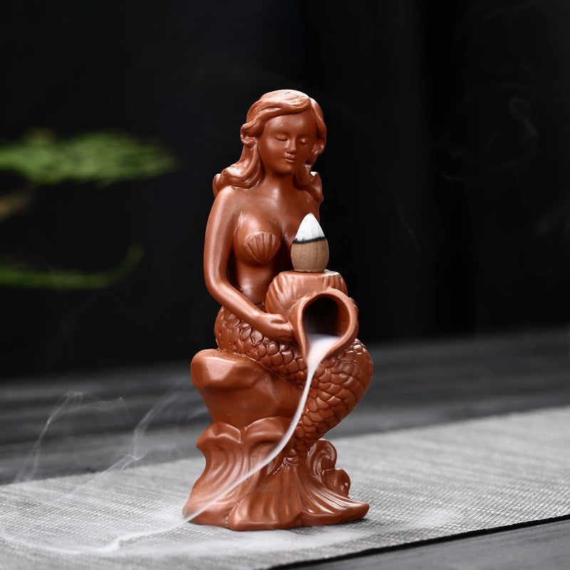 Home Incense Ornaments Conch Mermaid