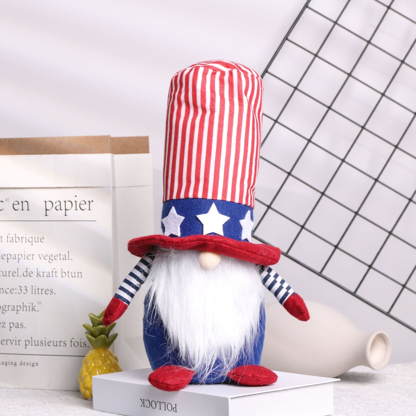 American Independence Day Decoration Flag Faceless Old Man Doll Ornament Rudolph Home Ornaments