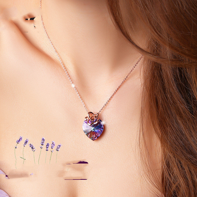 Jewelry Wholesale Fashion Colorful 925 Heart Pendant Jewelry/Accessories