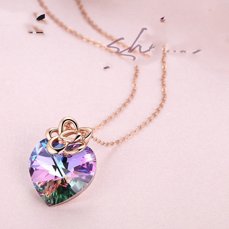 Jewelry Wholesale Fashion Colorful 925 Heart Pendant Jewelry/Accessories