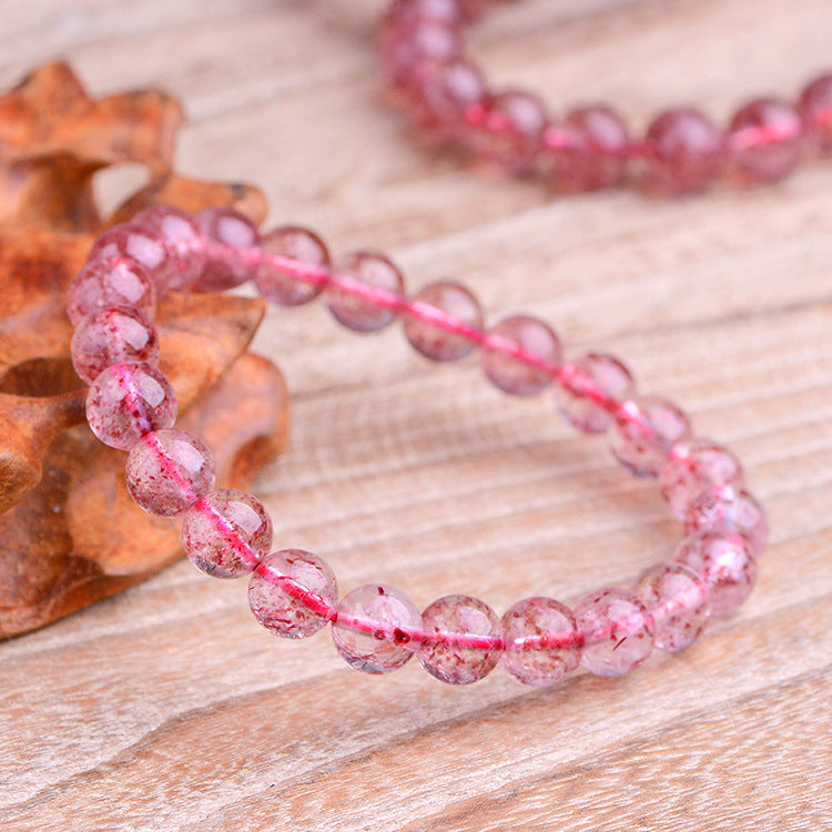 Feng Pigeon Blood Red Ice Seed Natural Strawberry Crystal Bracelet Jewelry/Accessories