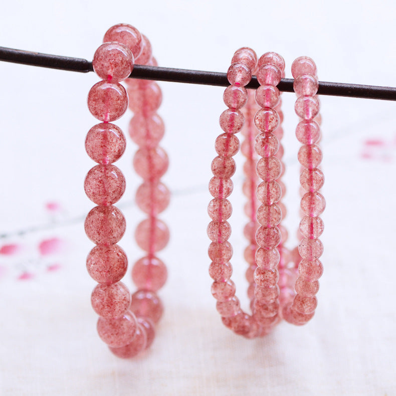 Feng Pigeon Blood Red Ice Seed Natural Strawberry Crystal Bracelet Jewelry/Accessories