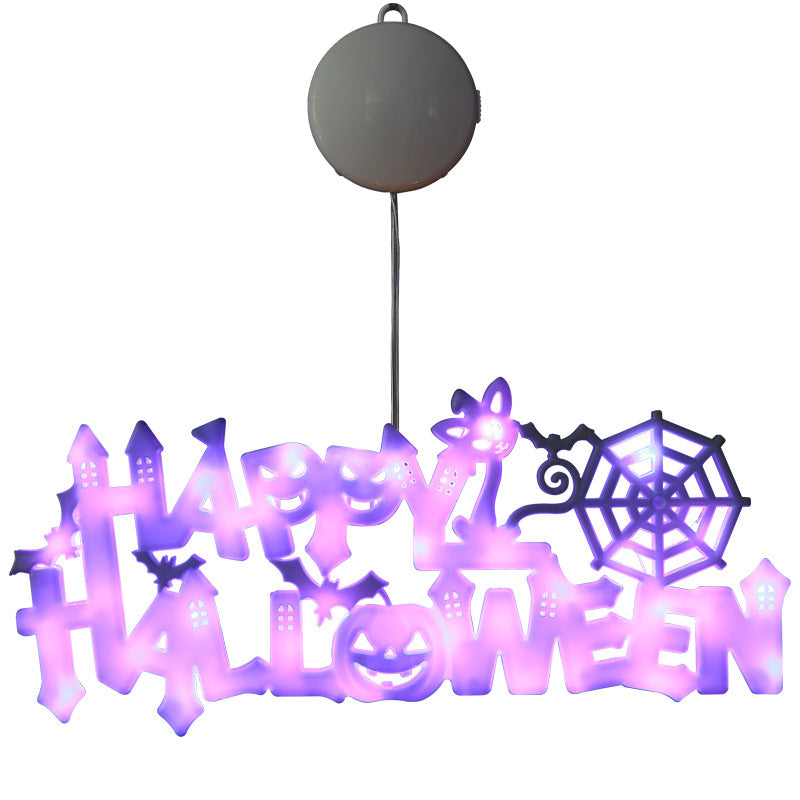 Halloween Decorative Light Door Plate Decorative LED Pendant Home Ornaments