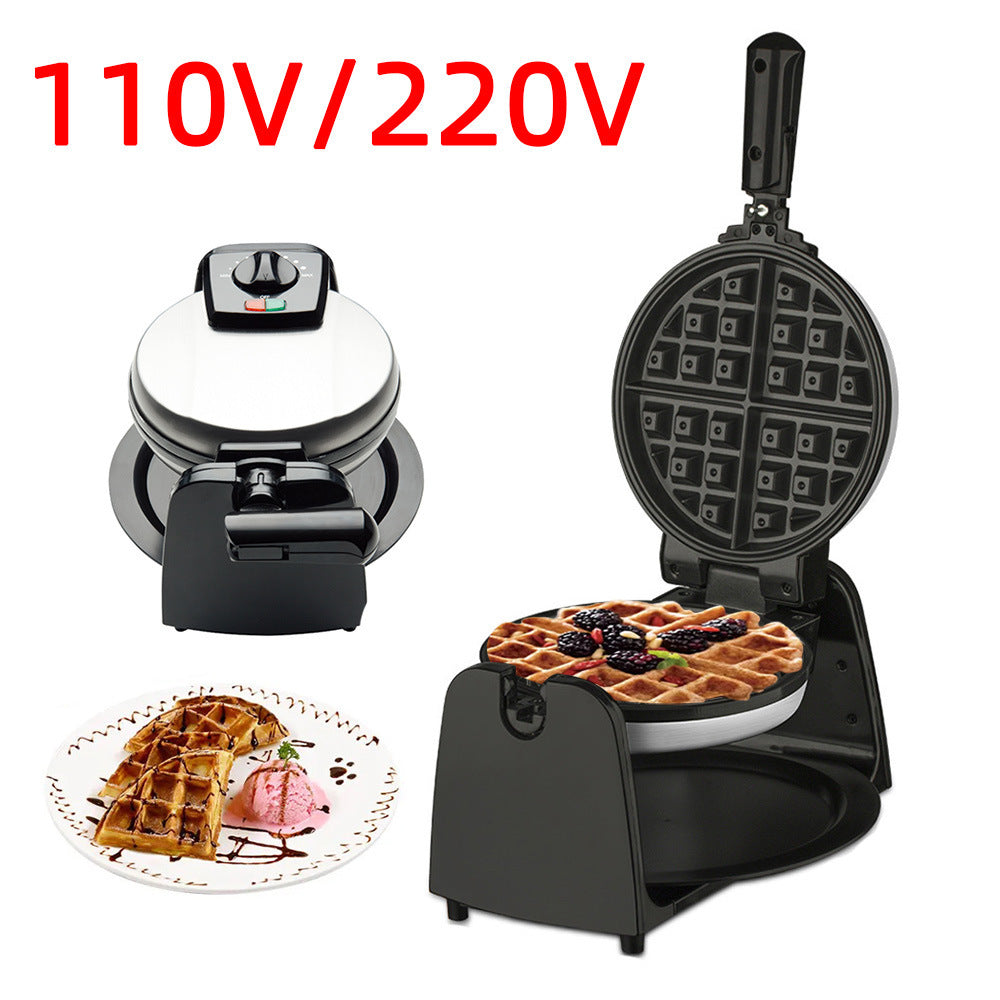 Household Round Rotating Waffle Machine appliances Home Essentials