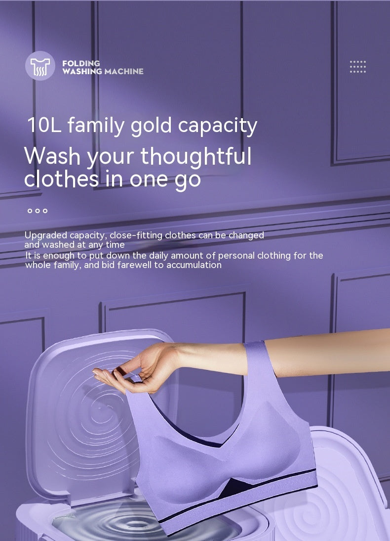 Plastic Folding Washing Machine Automatic Washing Underwear Panty Socks Baby Pet Clothes Dormitory Washing Integrated appliances Home Essentials