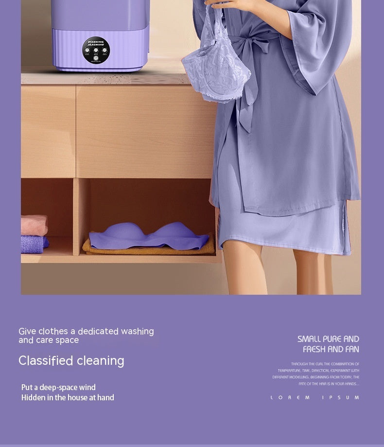 Plastic Folding Washing Machine Automatic Washing Underwear Panty Socks Baby Pet Clothes Dormitory Washing Integrated appliances Home Essentials