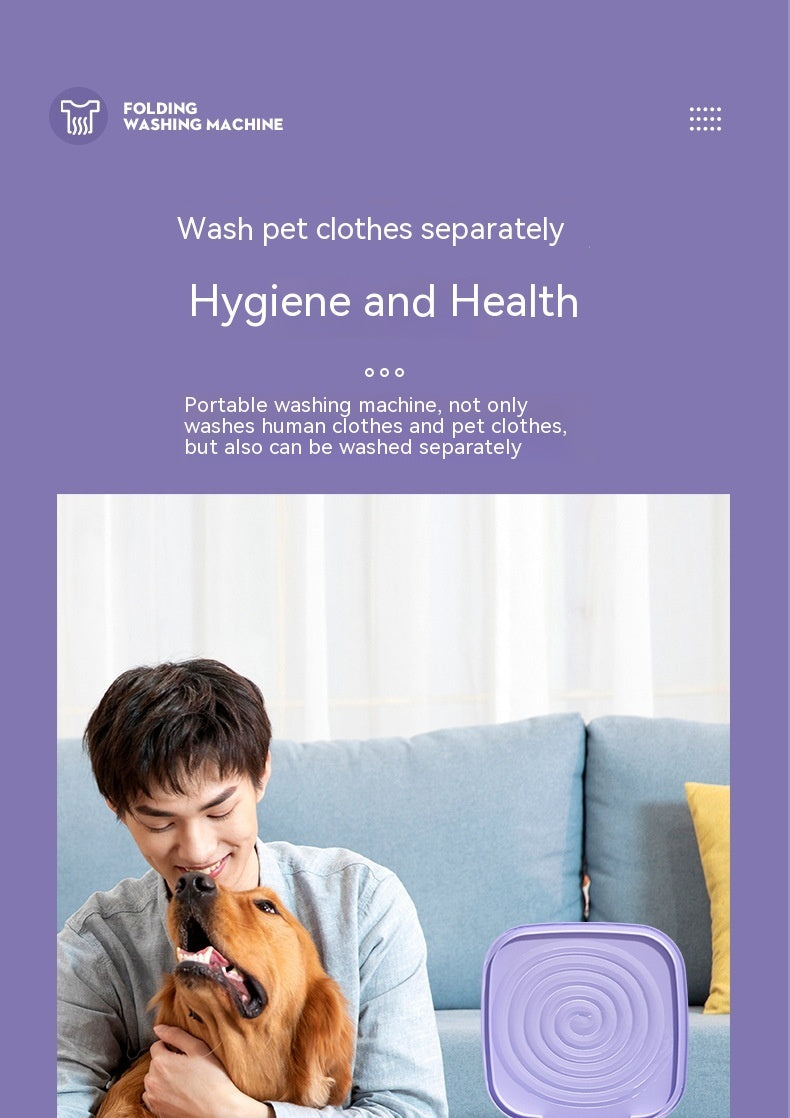 Plastic Folding Washing Machine Automatic Washing Underwear Panty Socks Baby Pet Clothes Dormitory Washing Integrated appliances Home Essentials