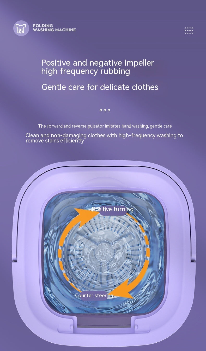 Plastic Folding Washing Machine Automatic Washing Underwear Panty Socks Baby Pet Clothes Dormitory Washing Integrated appliances Home Essentials