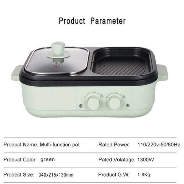 Roast All-in-one Pot Household Multi-functional Cooking Pot Electric Roaster Pan Appliances Home Essentials