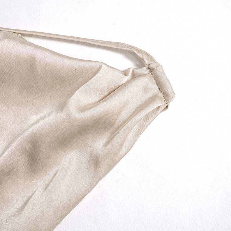 One-shoulder Sleeveless Mini Dress Sexy Slim Backless Skirt Party Wedding Dresses Women's Garments Apparel / Clothing