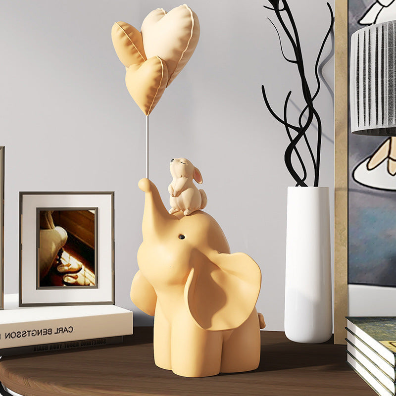 Living Room TV Cabinet Wine Cabinet Desktop Elephant Decoration