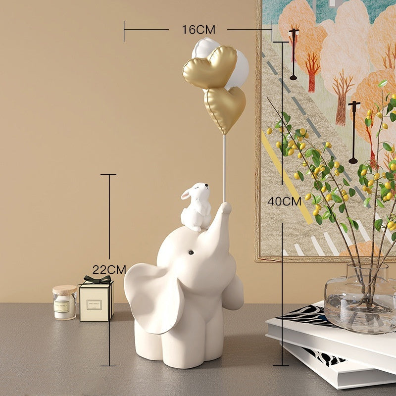 Living Room TV Cabinet Wine Cabinet Desktop Elephant Decoration