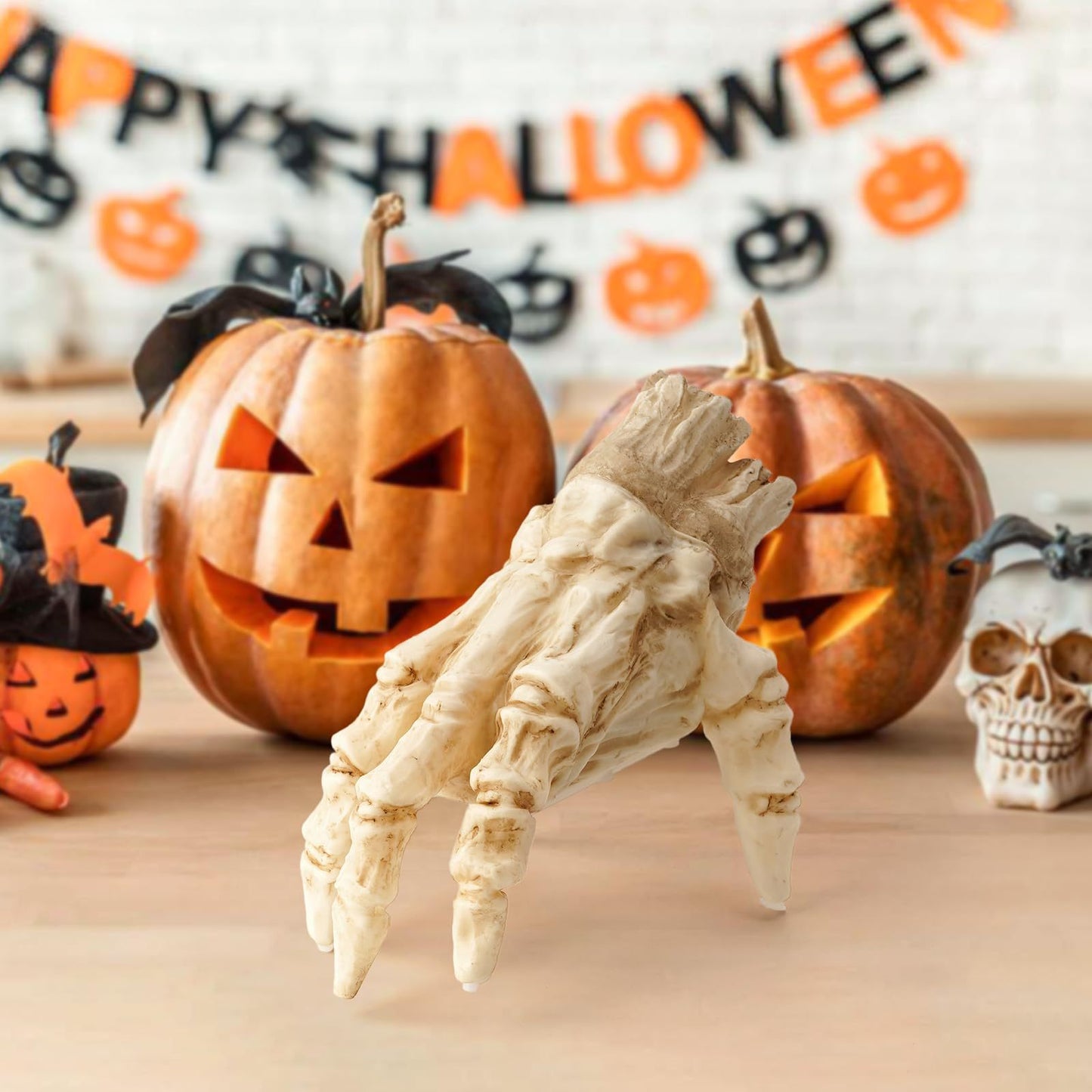 Halloween Electric Luminous Crawling Hand Animated Decoration Induction Luminous Decoration Zombie Hand With Spooky Sound Home Ornaments