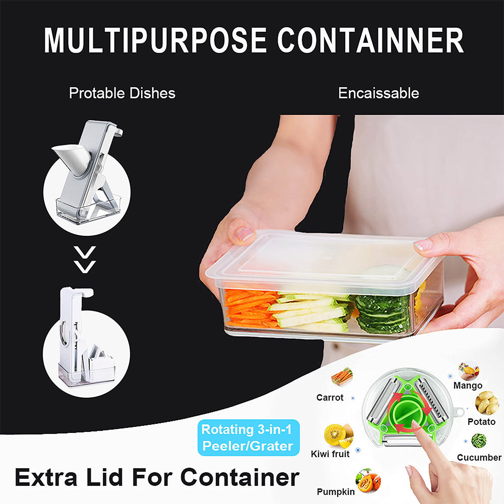 Mandoline Food Slicer Adjustable 3 In 1 Slicer For Kitchen Food Chopper Safe Multi Functional Vegetable Cutter Fast Meal Prep Appliances Home Essentials