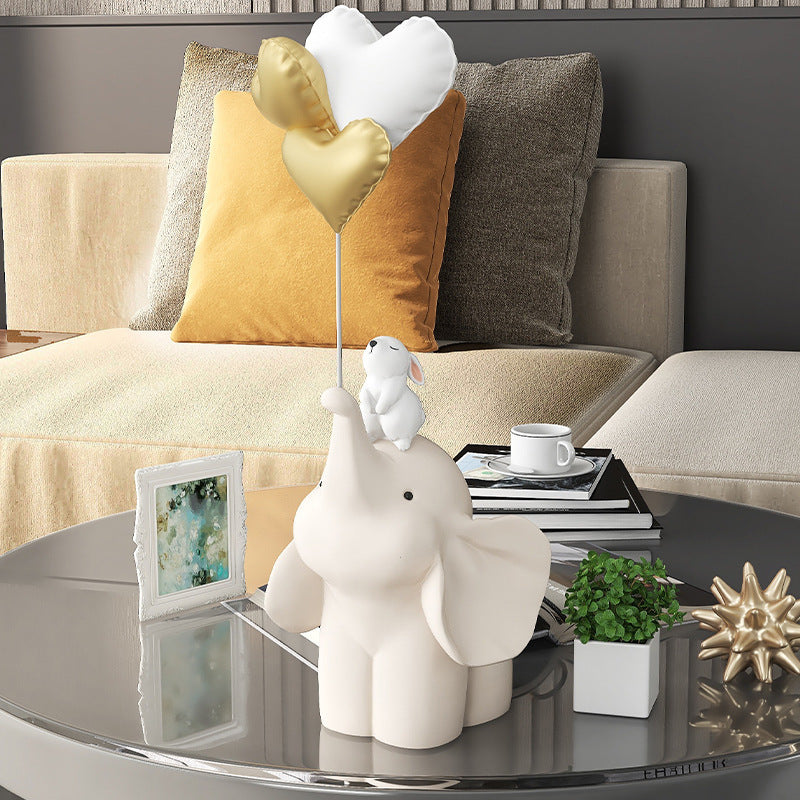 Living Room TV Cabinet Wine Cabinet Desktop Elephant Decoration