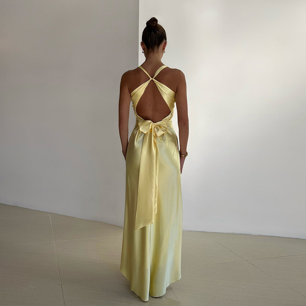 Fashion Personality Slim Fit Satin Dress Women's Garments Apparel / Clothing