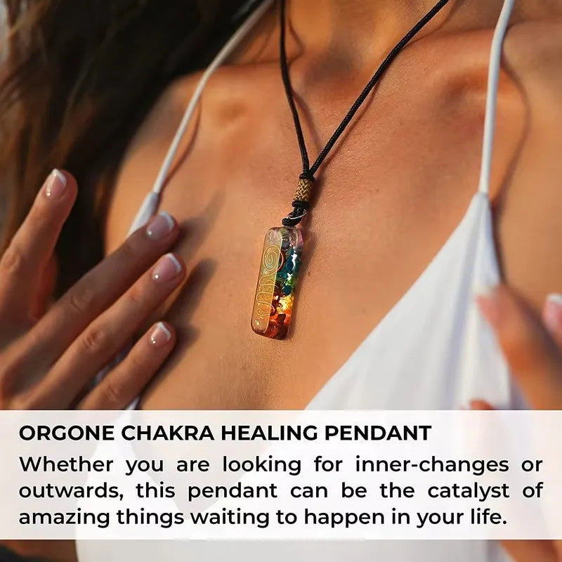 Retro Reiki Healing Energy Crystal Pendant Natural Stone For Yoga Meditation Spiritual 7 Chakra Jewelry Necklace Amulet Jewelry/Accessories