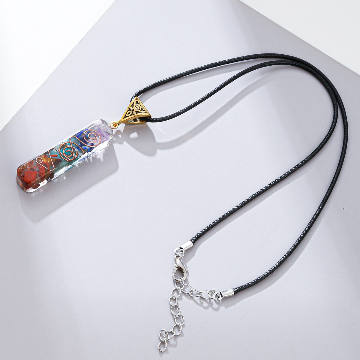 Retro Reiki Healing Energy Crystal Pendant Natural Stone For Yoga Meditation Spiritual 7 Chakra Jewelry Necklace Amulet Jewelry/Accessories
