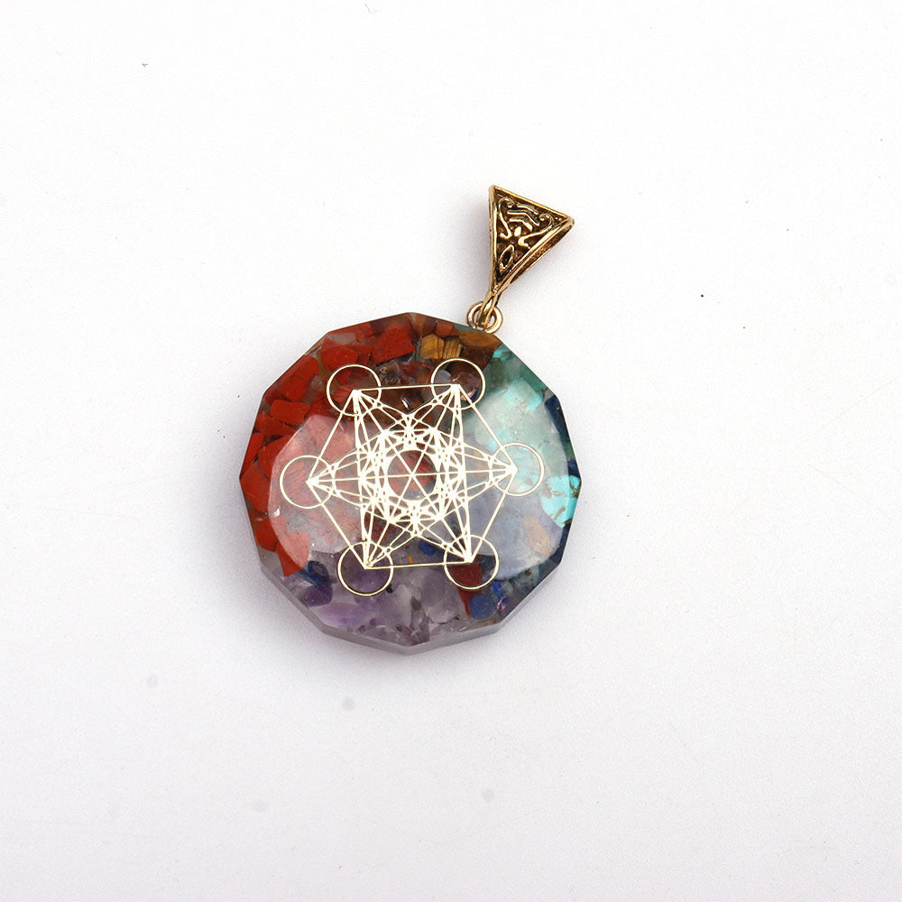 Retro Reiki Healing Energy Crystal Pendant Natural Stone For Yoga Meditation Spiritual 7 Chakra Jewelry Necklace Amulet Jewelry/Accessories