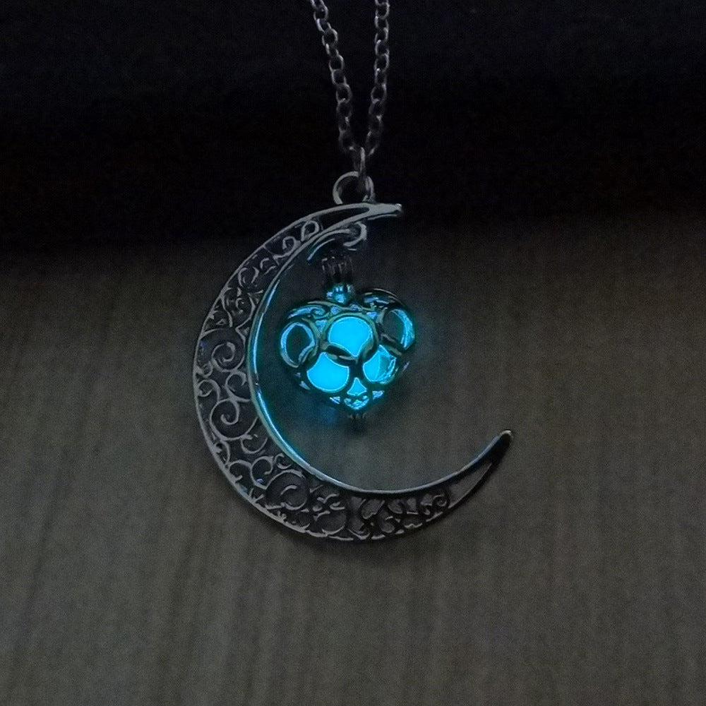 Glowing Pendant Necklaces Silver Plated Chain Necklaces Jewelry & Accessories