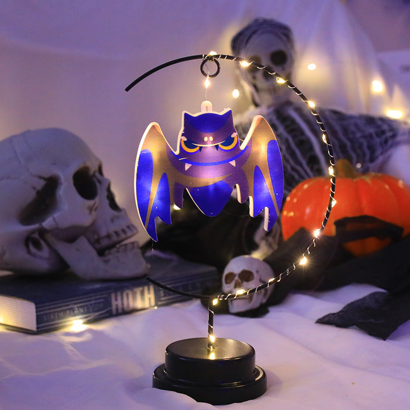 Led Halloween Wrought Iron Witch Modeling Lamp Atmosphere Decorative Lamp Home Ornaments