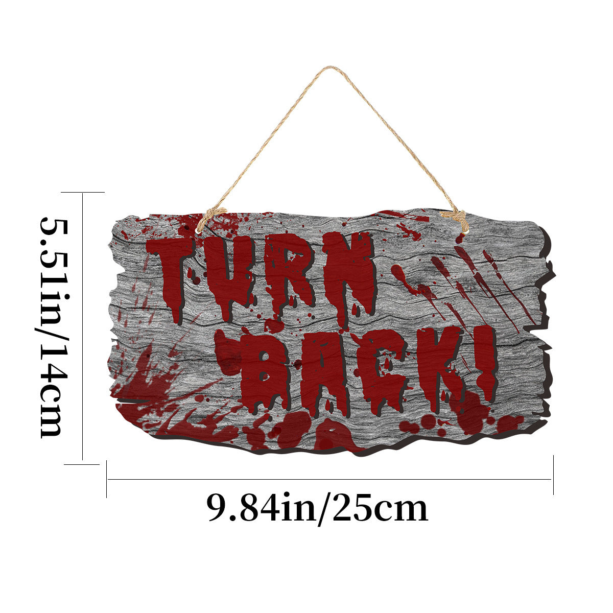 Imitation Wooden Doorplate Ghost Festival Haunted House Horror Atmosphere Decoration Home Ornaments