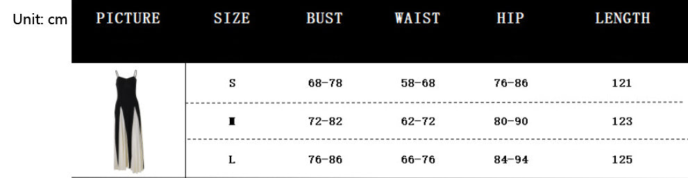 Women's Fashion Color Contrast Sling Dress Women's Garments Apparel / Clothing