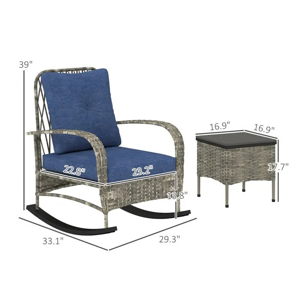 Rattan Chaise Lounge Chair, Wicker Set Outdoor Garden Patio Furniture