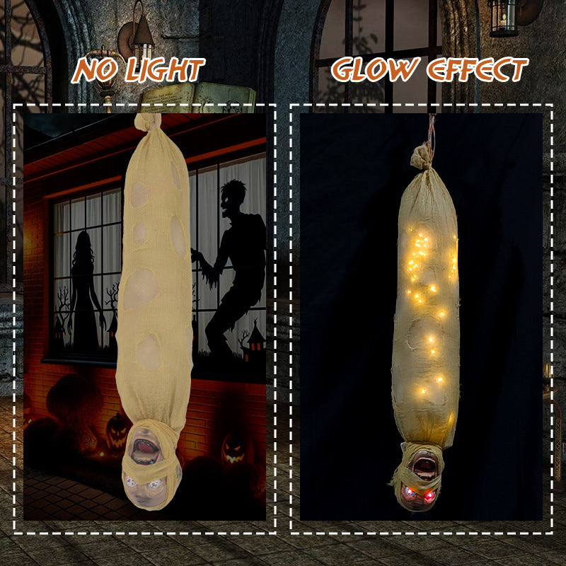 Halloween Inverted Mummy Induction Electric Luminous Hanging Ghost Home Ornaments