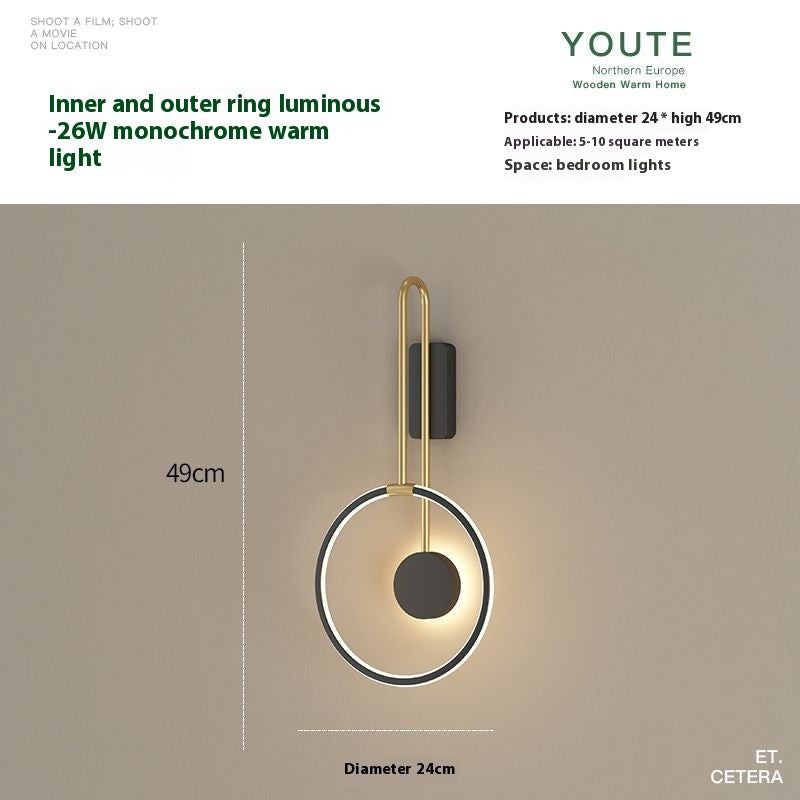 Bedroom Bedside Lamp Living Room Background Wall Lamp Lighting Home Essentials