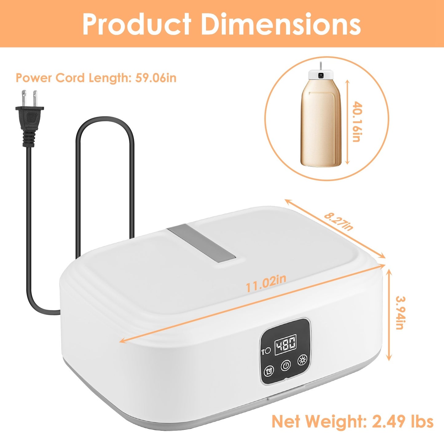 1Pc Portable Clothes Dryer Mini Dryer Foldable Dryer Machine With Timer UV Sterilization 2 Drying Modes Remote Control For Apartment Dorm RV Travel Home Appliances Home Essentials