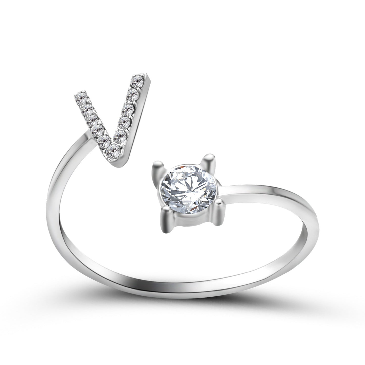 New Design Adjustable 26 Initial Letter Ring Fashion Jewelry For Women Simple Elegant Jewelry Exquisite Rings /Jewelry & Accessories