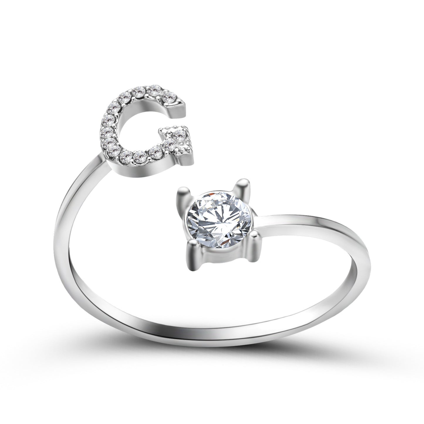 New Design Adjustable 26 Initial Letter Ring Fashion Jewelry For Women Simple Elegant Jewelry Exquisite Rings /Jewelry & Accessories