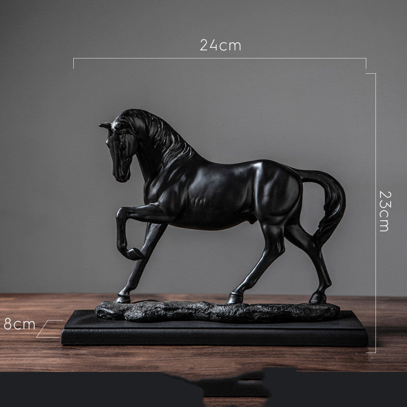 Crafts Resin Wine Cabinet TV Cabinet Soft Decoration Horse