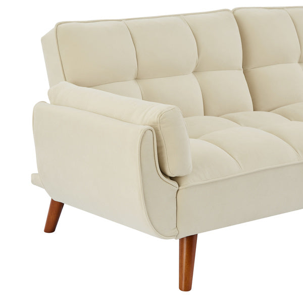 Newly Designed Linen Sofa Furniture With Adjustable Backrest And Easy Assembly Lounge Chair - Beige Color Furniture