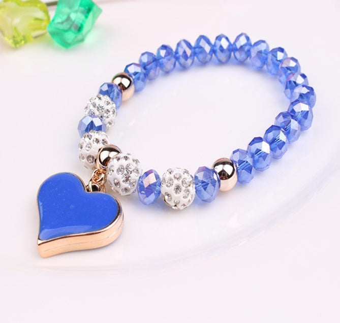Elastic Crystal Bracelet & Bangle Heart Bracelets Jewelry/Accessories