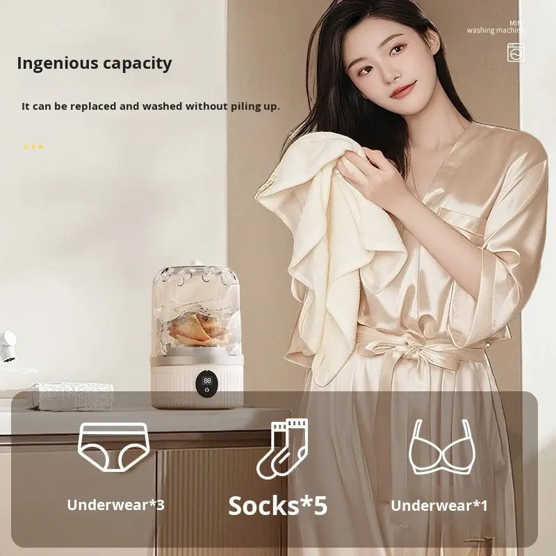 Underwear Washer, Portable Mini Washing Machine, Upgraded Mini Washings Machines, Rechargeable Cordless Washing-Machine, Laundry Cup For Bra, Underwear, Socks Appliances Home Essentials