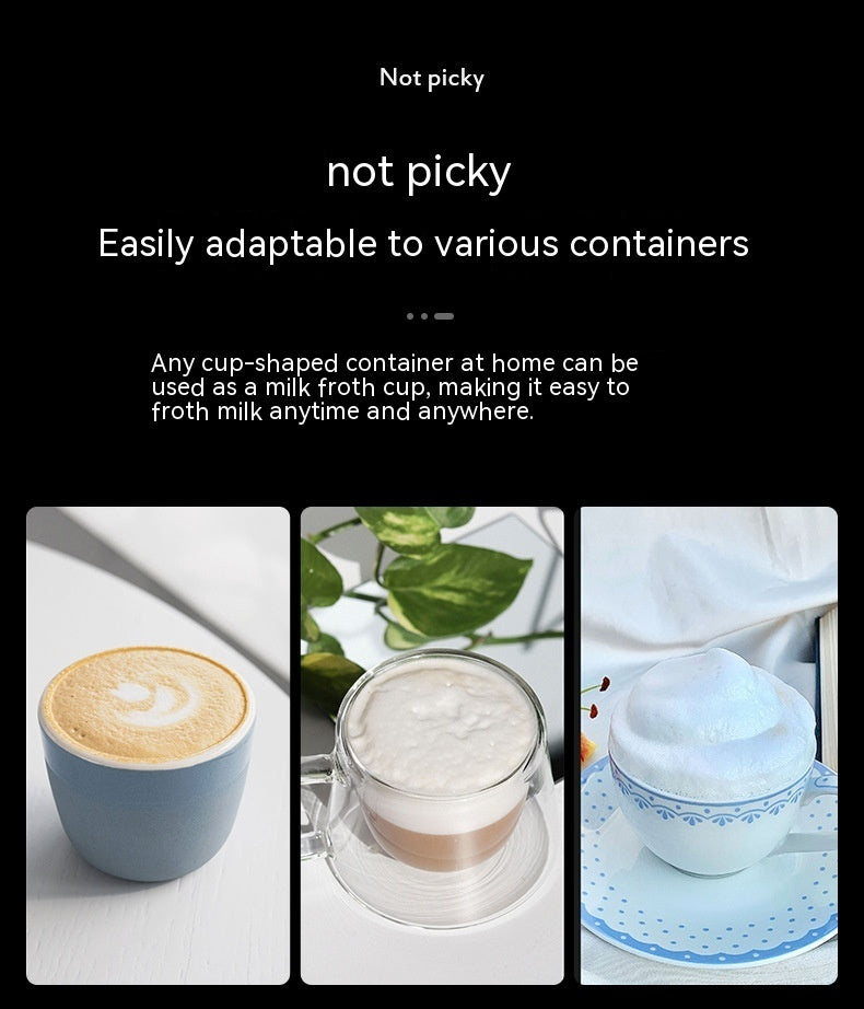 Milk Frother Egg Beater Coffee Frother Household Electric Milk Stirring Battery Handheld Blender Appliances Home Essentials