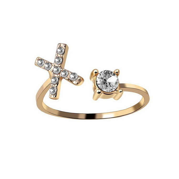 New Design Adjustable 26 Initial Letter Ring Fashion Jewelry For Women Simple Elegant Jewelry Exquisite Rings /Jewelry & Accessories