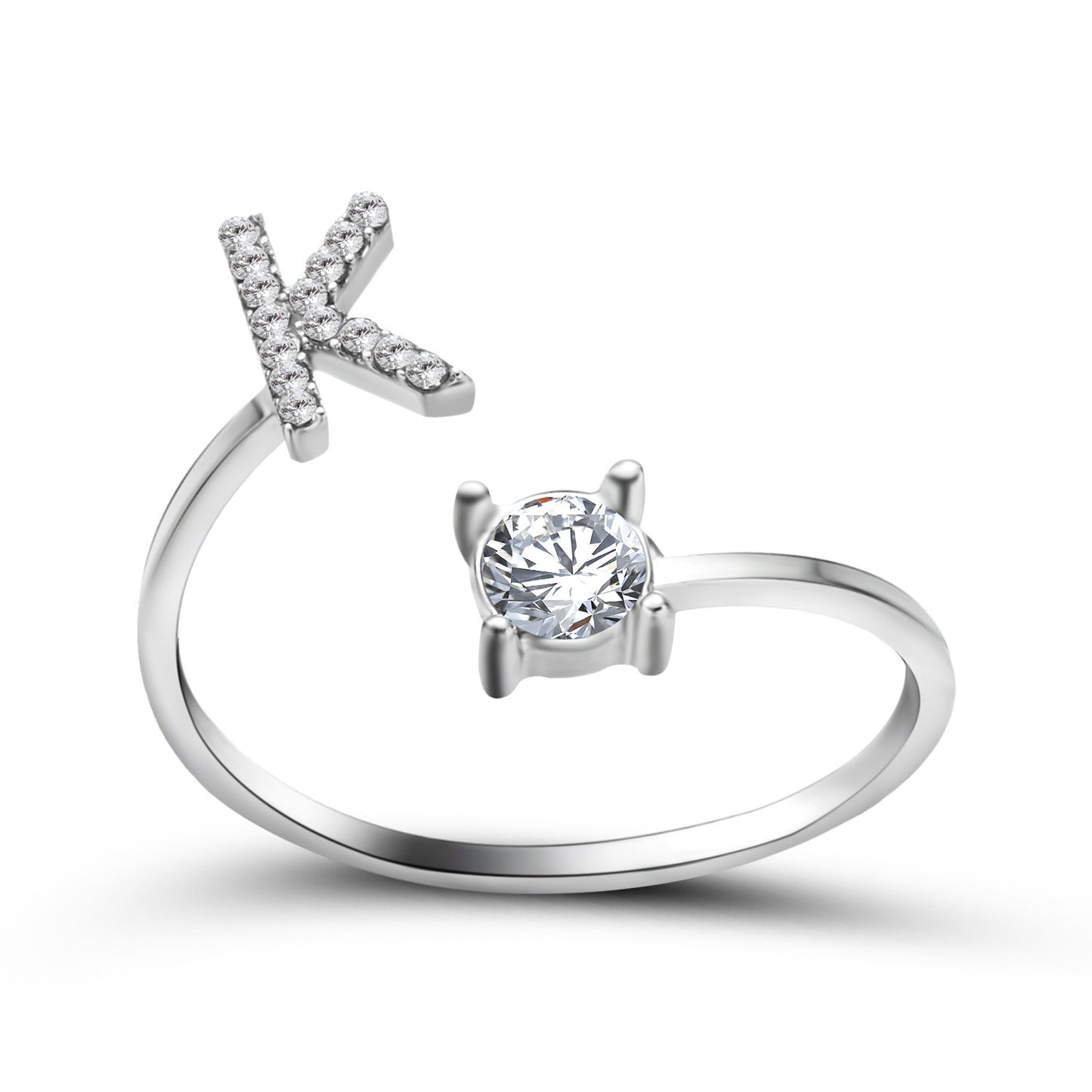New Design Adjustable 26 Initial Letter Ring Fashion Jewelry For Women Simple Elegant Jewelry Exquisite Rings /Jewelry & Accessories