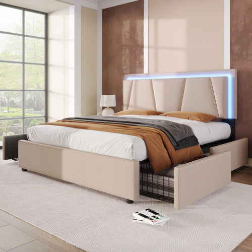 Wooden Storage Bed Bed Frame Size 160cmx200cm