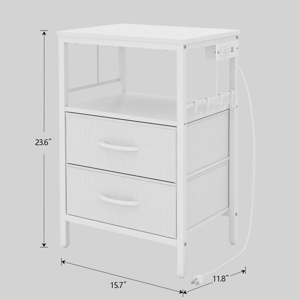 Bedside Table With Charging