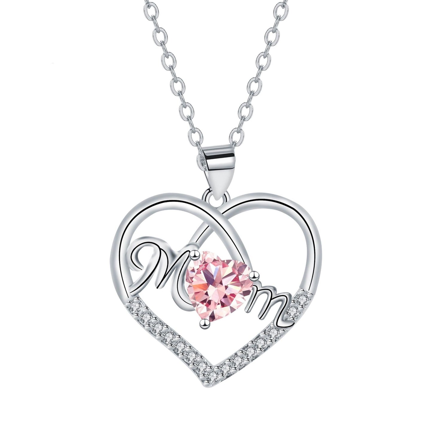 Heart-shaped Mom Necklace Fashion Simple Mother's Day Gift Jewelry/Accessories