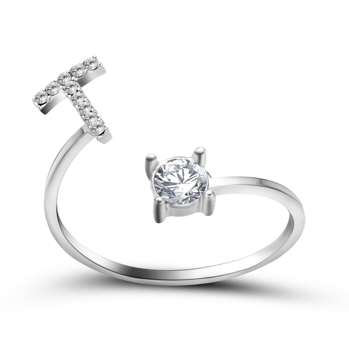 New Design Adjustable 26 Initial Letter Ring Fashion Jewelry For Women Simple Elegant Jewelry Exquisite Rings /Jewelry & Accessories