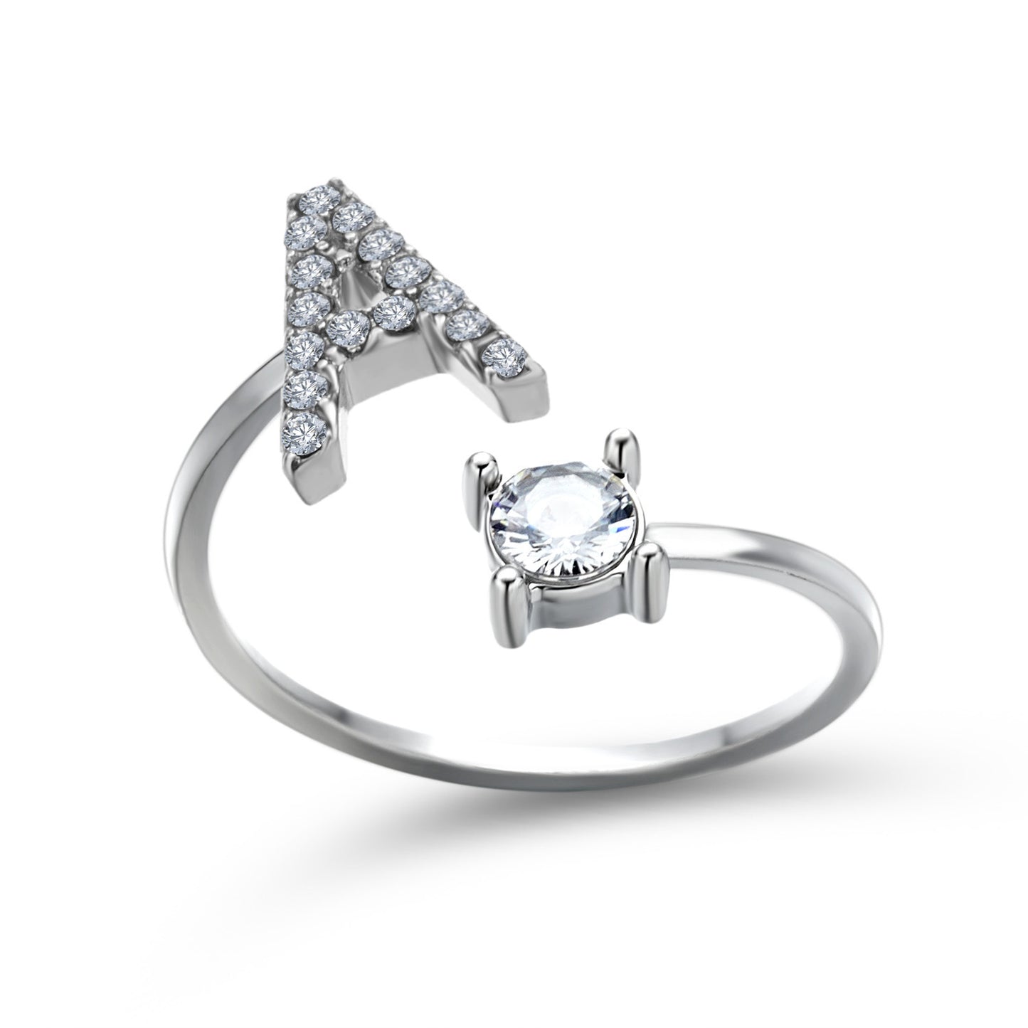 New Design Adjustable 26 Initial Letter Ring Fashion Jewelry For Women Simple Elegant Jewelry Exquisite Rings /Jewelry & Accessories