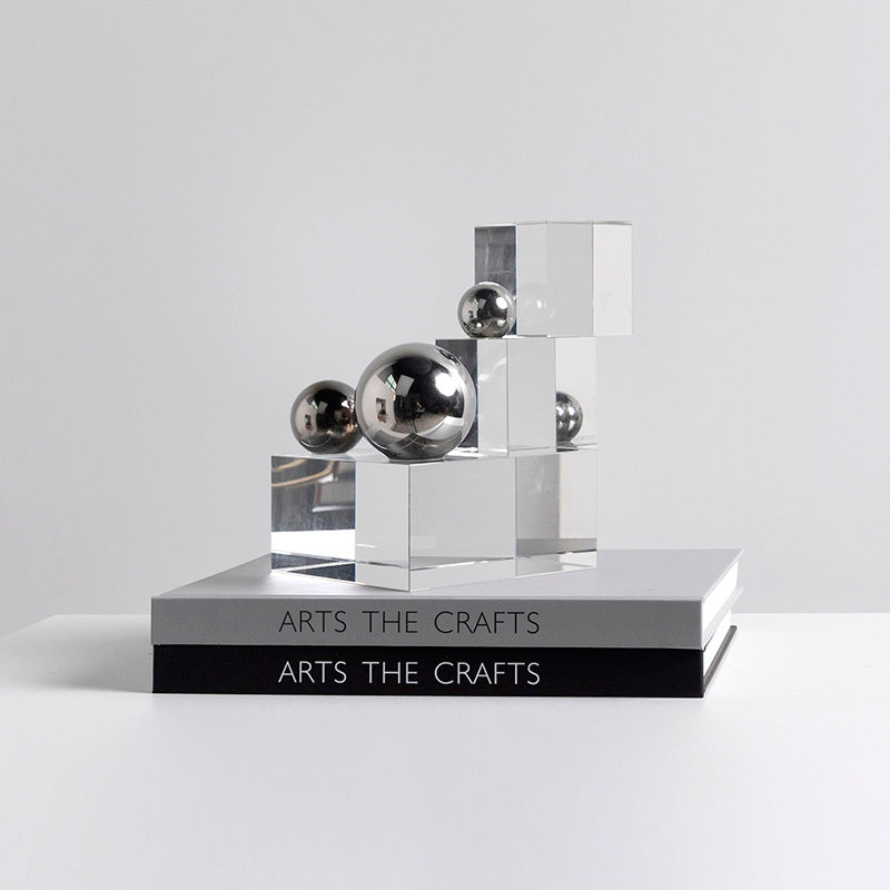 Nordic Crystal Ornaments With Balls For Home Geometric Ornaments